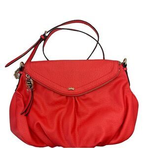Juicy Couture Women Greta Flap Coral Crossbody Hobo Bag Size Medium